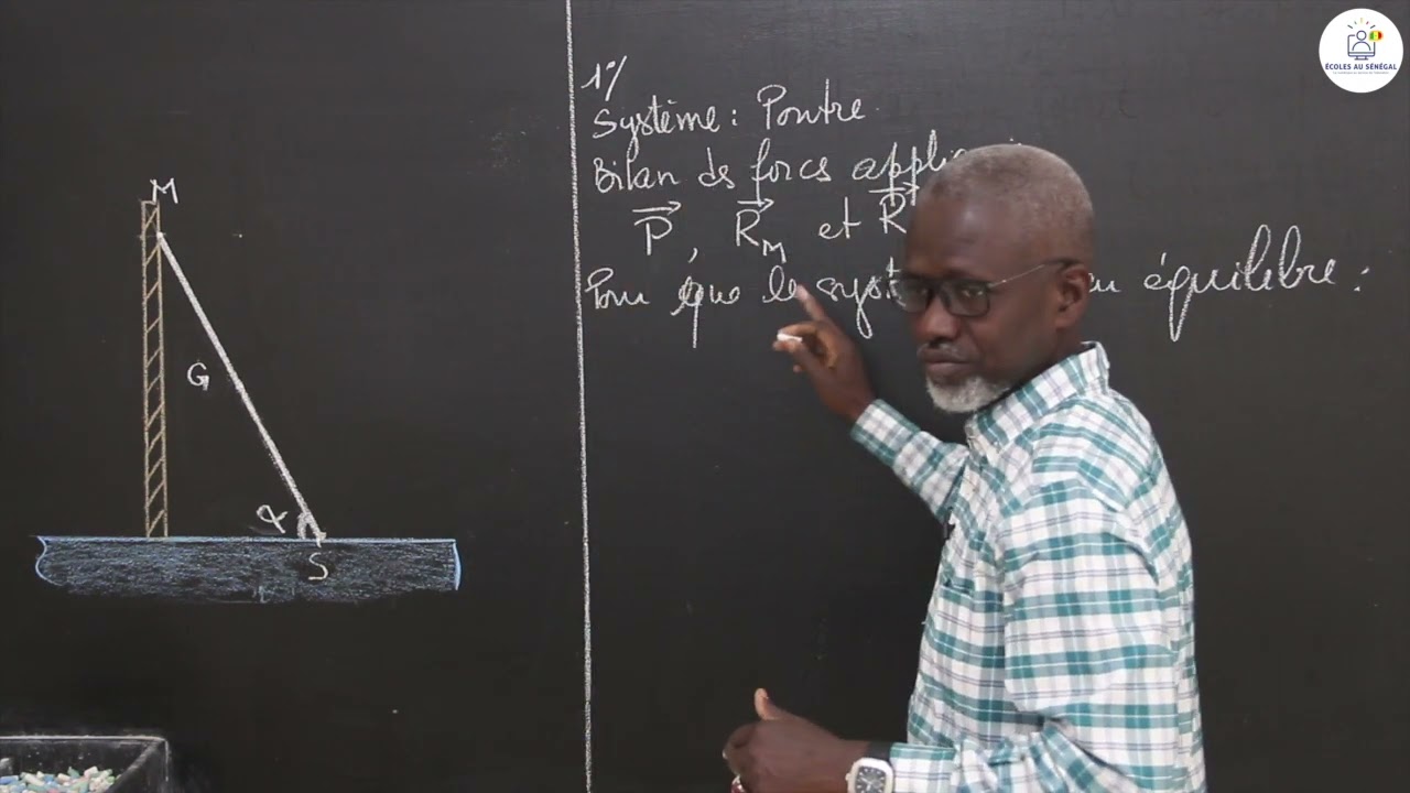 Exercices - Seconde S - PC : Équilibre d'un solide soumis à des forces non parallèles / M. Diaw