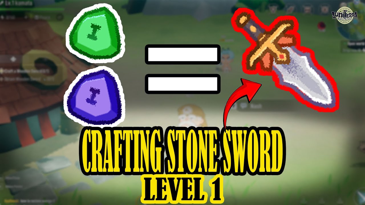 how to craft stone sword in lumiterra / step by step guide