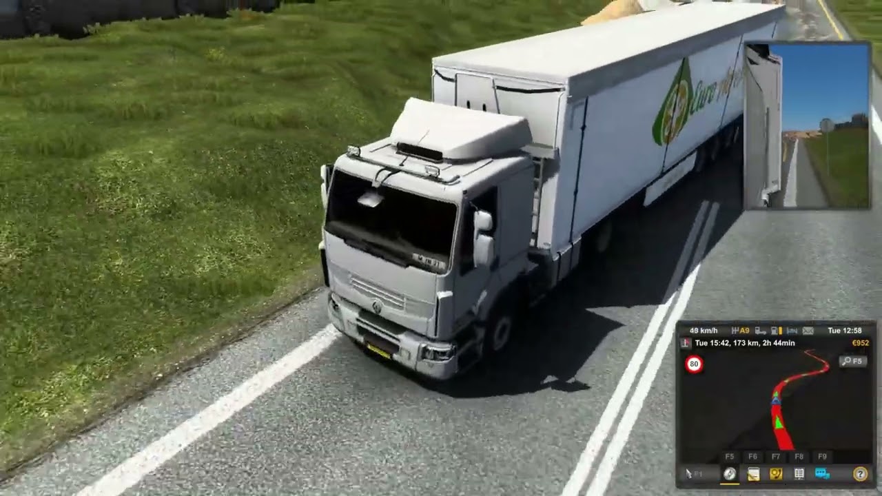 Playing Euro Truck Simulator 2