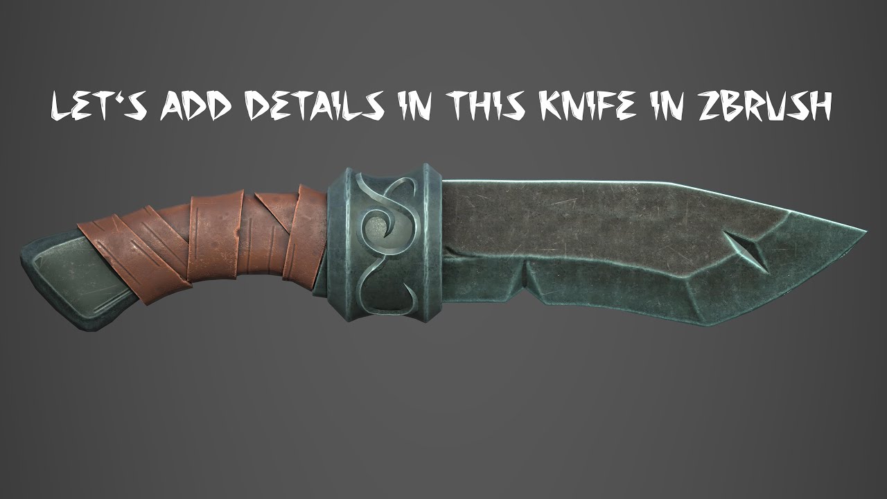 Stylized Magnus's Knife Sculpting Details in Zbrush | Blender 3.4 | Substance 3D Painter