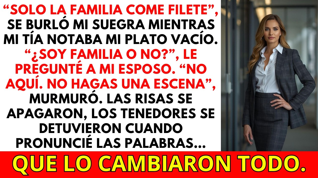 Mi suegra sirvió bistec a todos y a mí ensalada… Mi respuesta los dejó en silencio