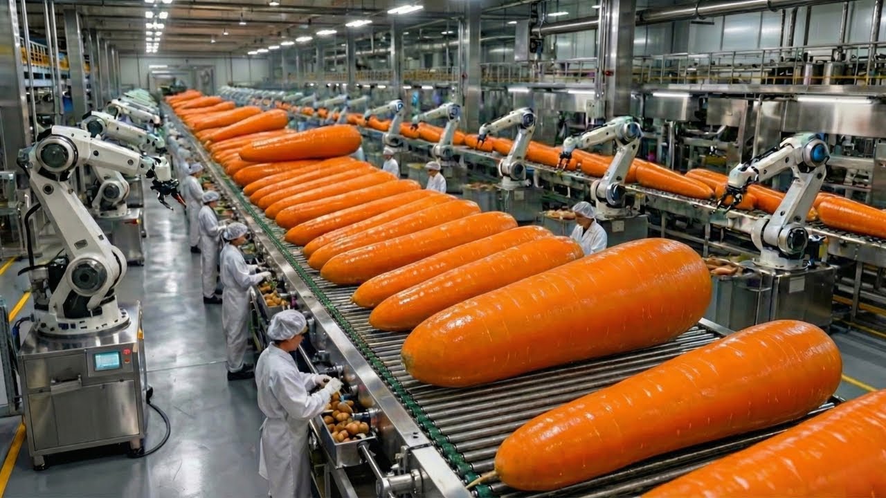 Inside a Modern Carrot Cake Factory From Raw Carrots to Finished Slices