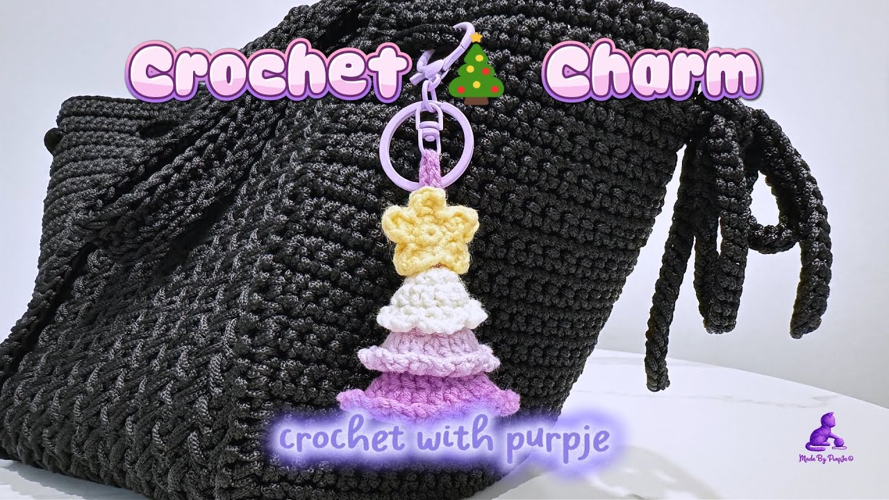 Crochet Christmas Jingle Tree Bell Charm | crochet with PurpJe