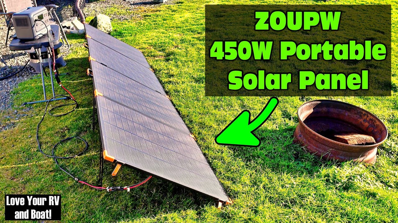 450W Folding Portable Solar Panel Review - ZOUPW