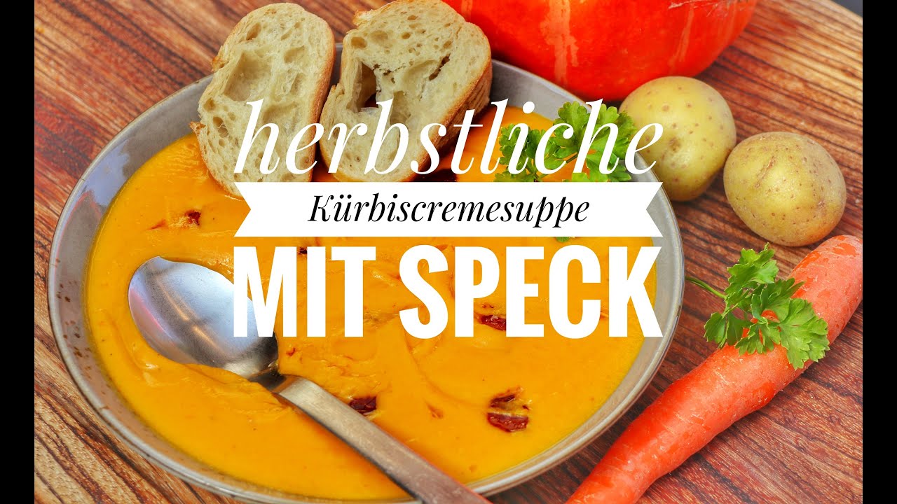 leckere herbstliche Kürbiscremesuppe mit Speck - Westmünsterland BBQ
