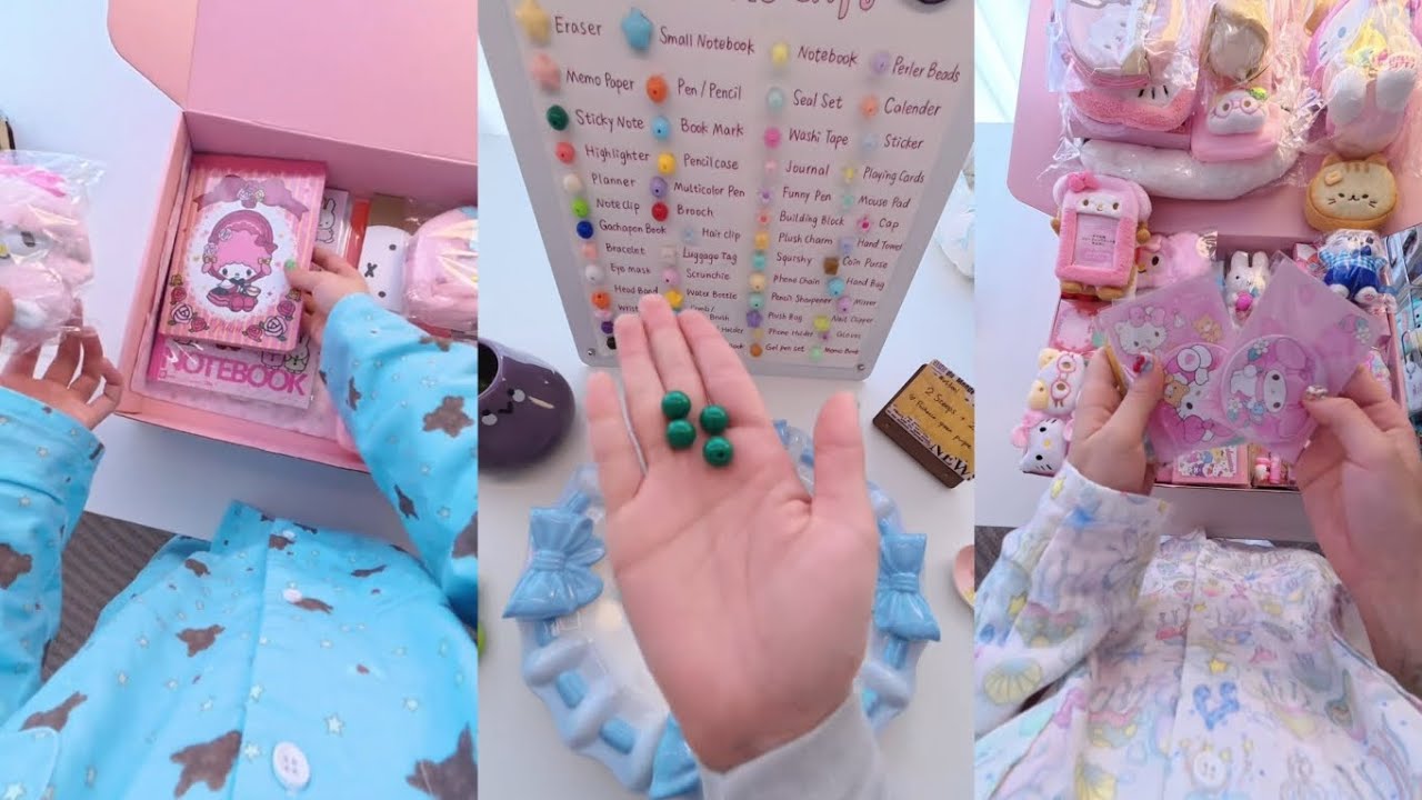 Aesthetic ASMR Packing🛍️🤍💜❤️🎀📦