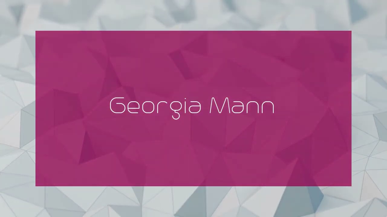 Georgia Mann - appearance
