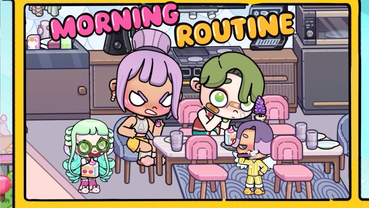 avatar world roleplay | La nostra morning routine 💚🧟‍♀️☕️💜