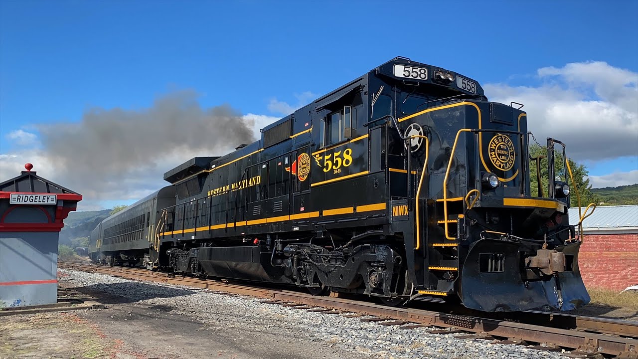 Chasing Western Maryland Scenic Railroad GE B32-8 