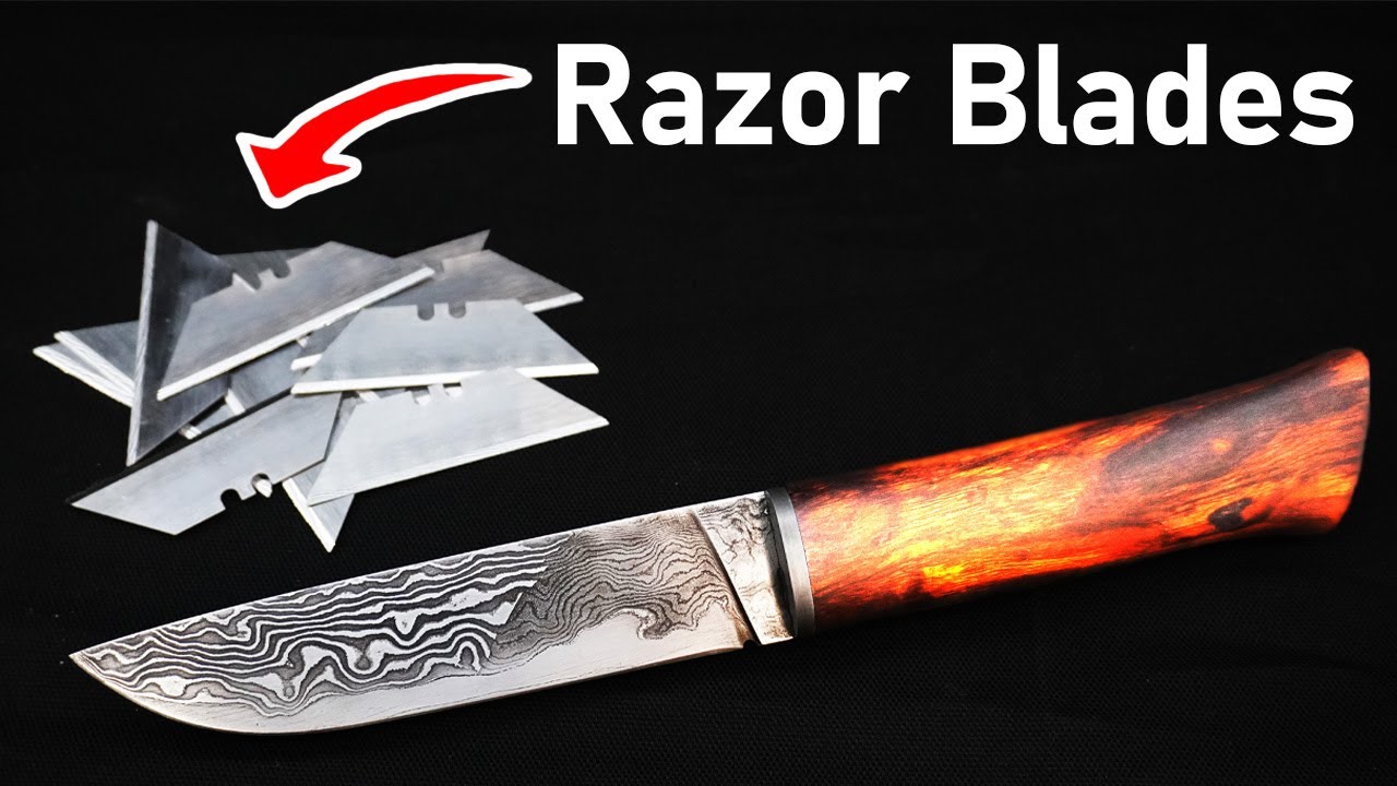 Damascus made from Razor Blades