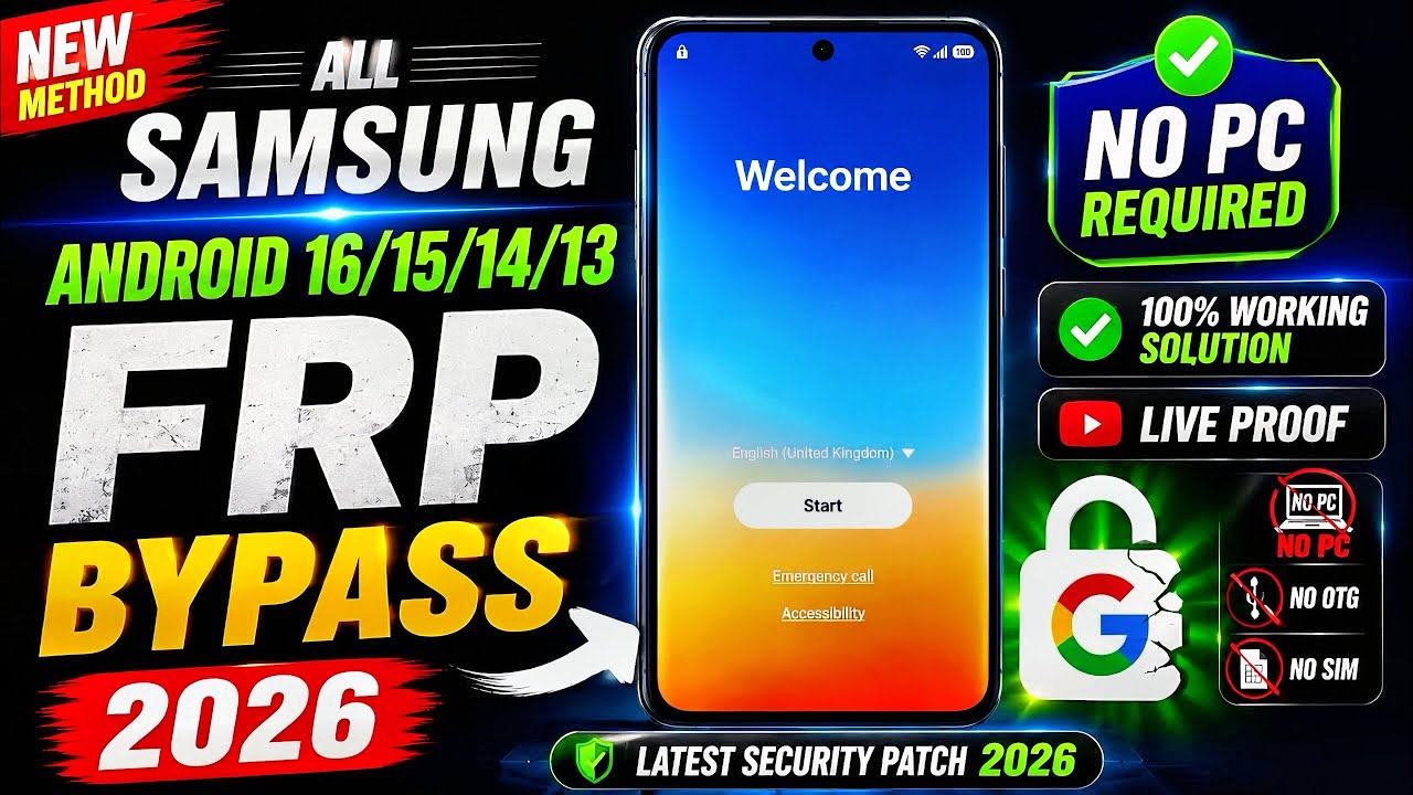 🔥 Samsung FRP Bypass 2026 | Android 13/14/15/16 | No PC Required | New Working Method