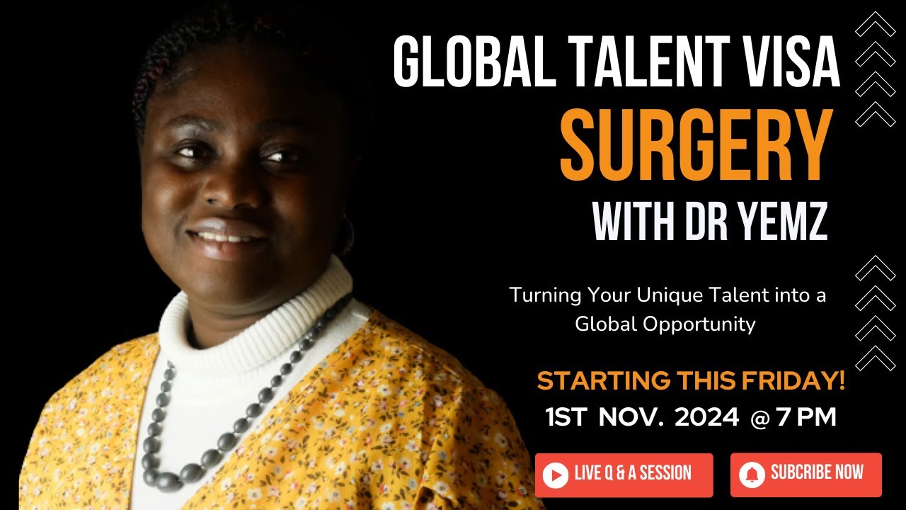 Global Talent Visa Surgery with Dr Yemz | Your Questions Answered Live | GTV Application Tips