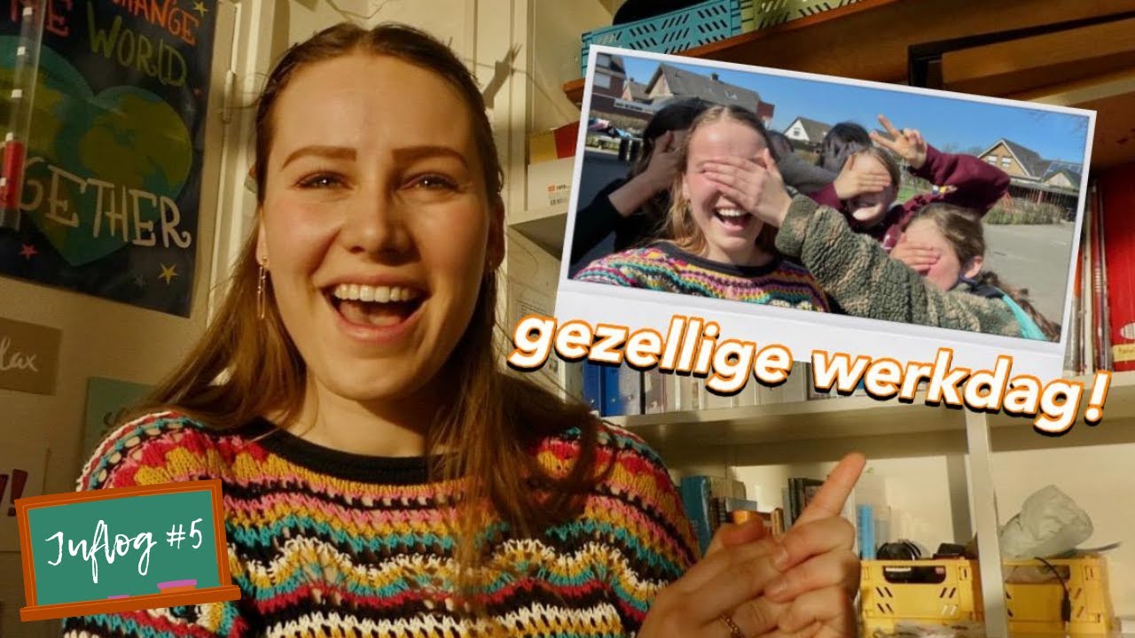JUFLOG #5 👩🏼&zwj;🏫 Kinderen vloggen & Koningsspelen lied leren! 🇳🇱☀️