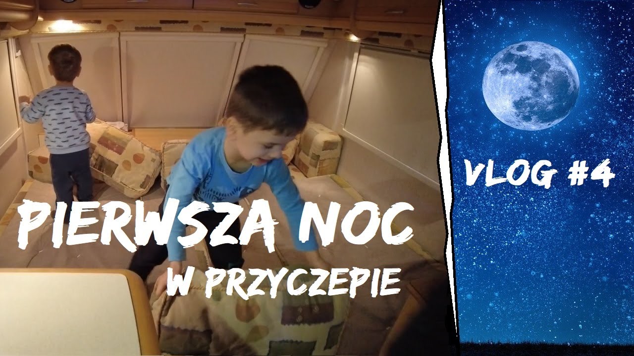PIERWSZA NOC W PRZYCZEPIE KEMPINGOWEJ. Test taniego drona. Jak będziemy spać? (VLOG #4)