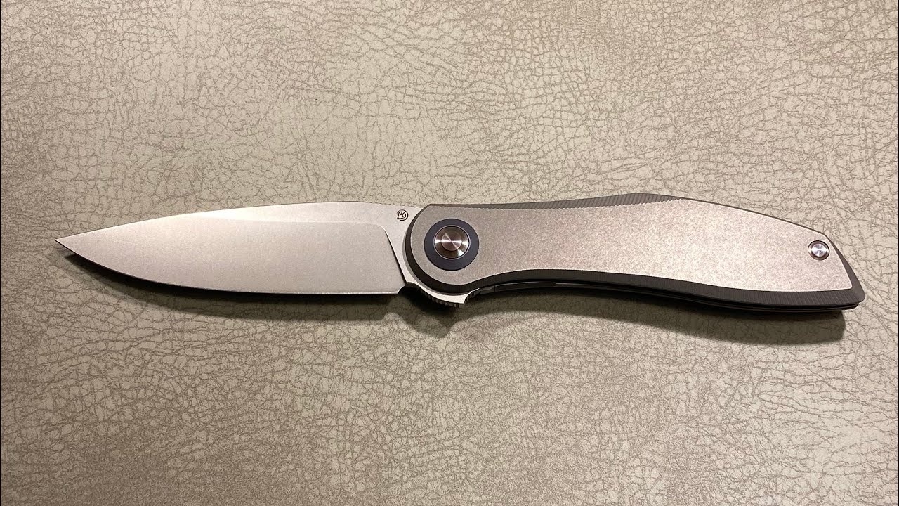 Cheburkov Knife Urbis XL Steel S90V, Handle Gray Titanium, $755