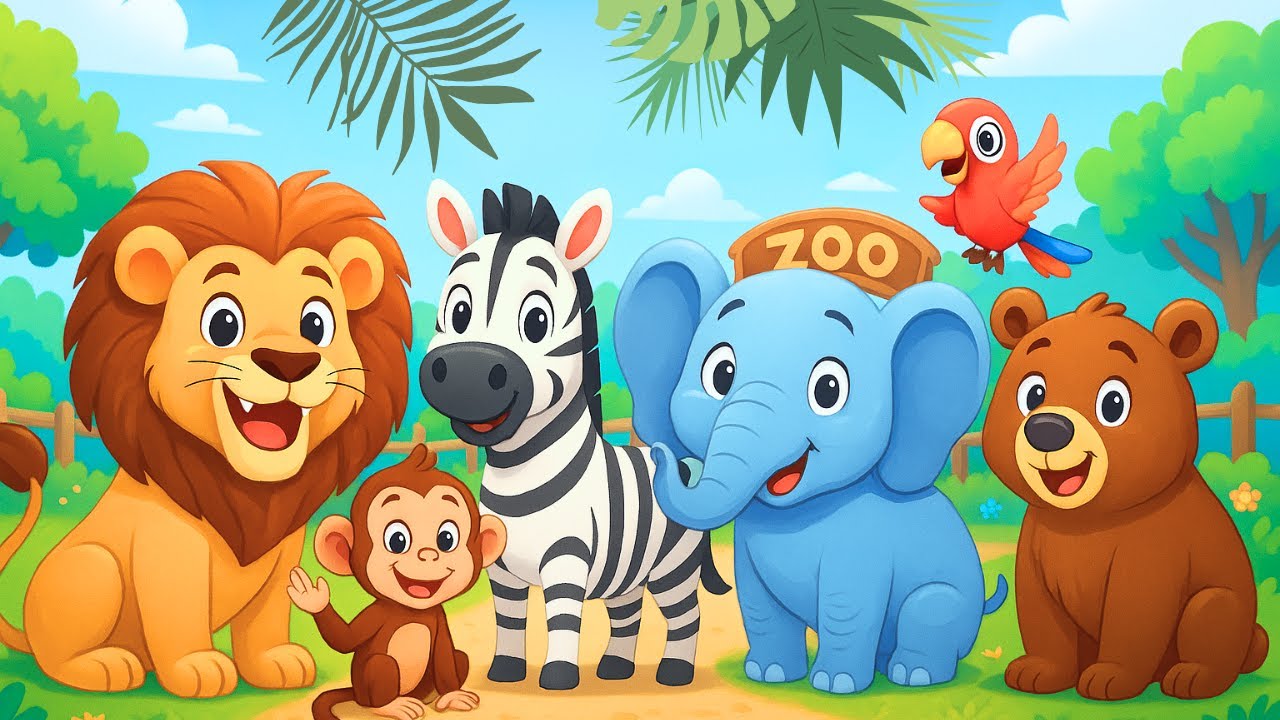 Zoo Animals Remember | Fun Kids Song About Zoo Friends 🦁🐒🐘