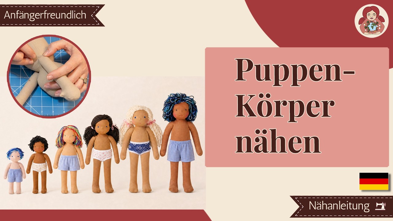 DIY | Waldorfpuppe: Puppenkörper stopfen und nähen| Klassische Sami Doll Anleitung | Teil 3