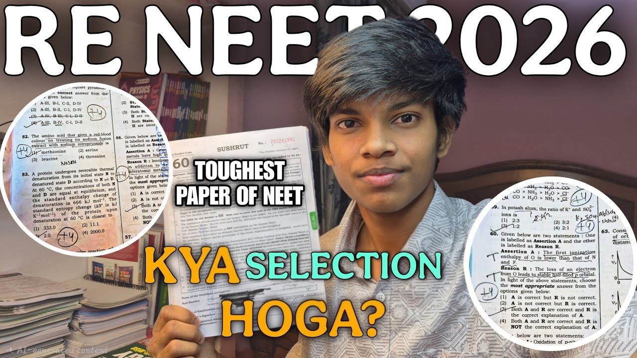 HOW WAS MY Re NEET 2026 ? Paper review tougher than NEET 2025 #reneet2026 