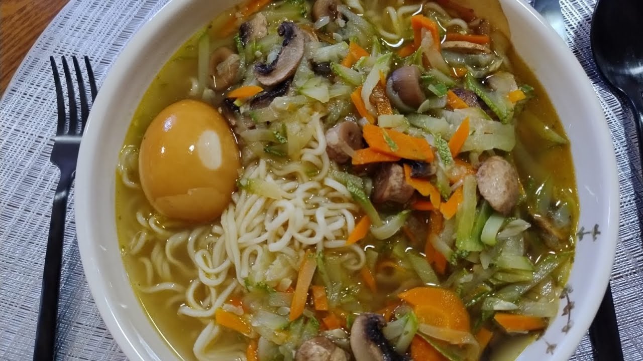 Verduras para Ramen con Huevo 🥚 Marinado