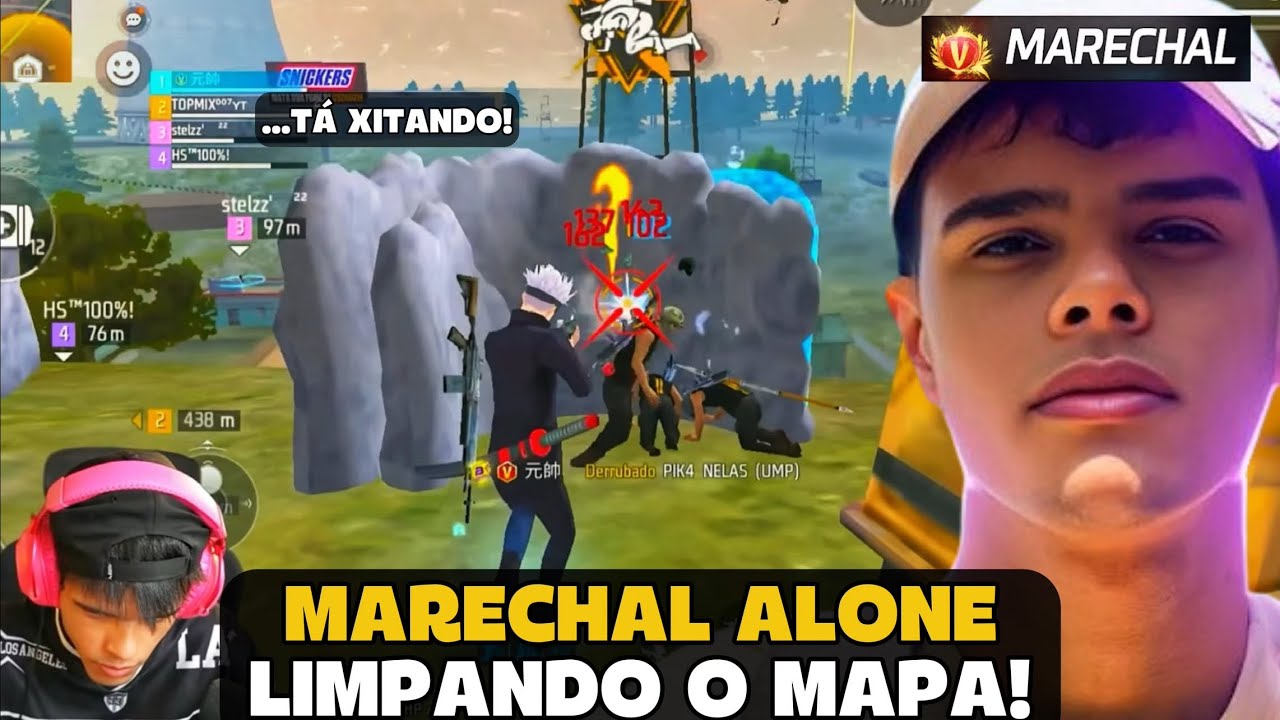 MARECHAL FOI PRO RUSHADÃO E LIMPOU O MAPA TODO NA RANK! FREE FIRE - MARECHAL HIGHLIGHTS