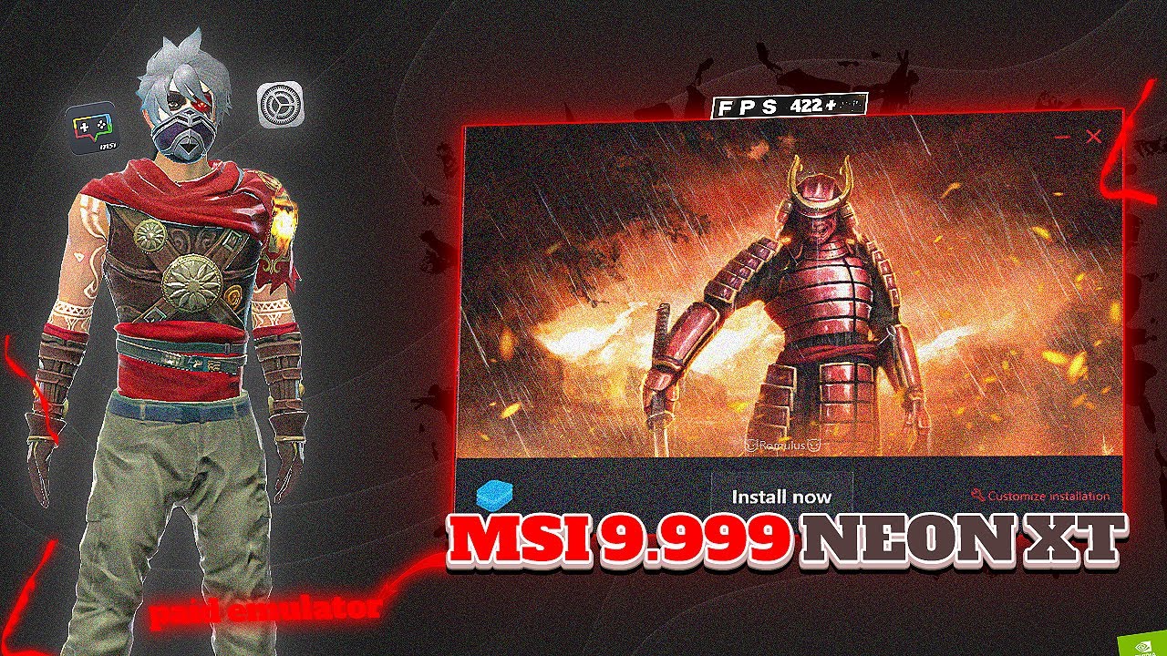 كشف نسخه MSI 9 NEON XT + ضبط  اعدادات للاجهزه الضعيفه !!