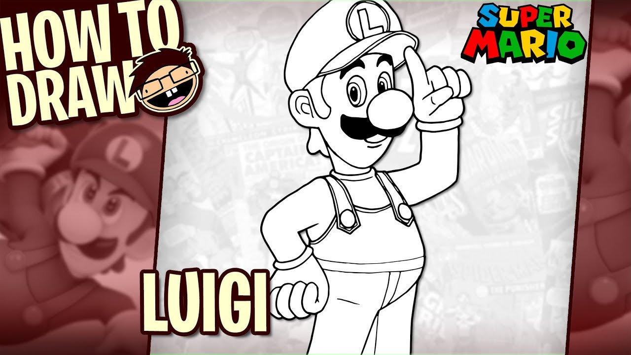 How to Draw LUIGI (Super Mario Bros.) | Narrated Easy Step-by-Step Tutorial