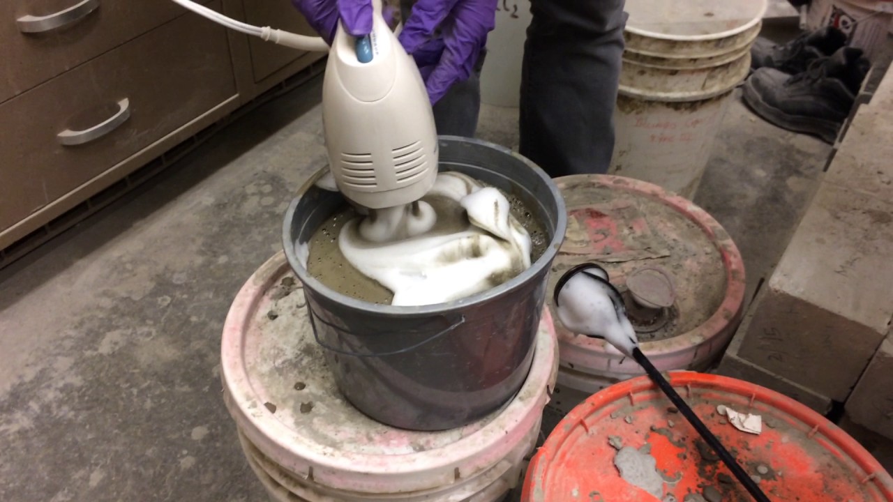 Foam concrete preparation