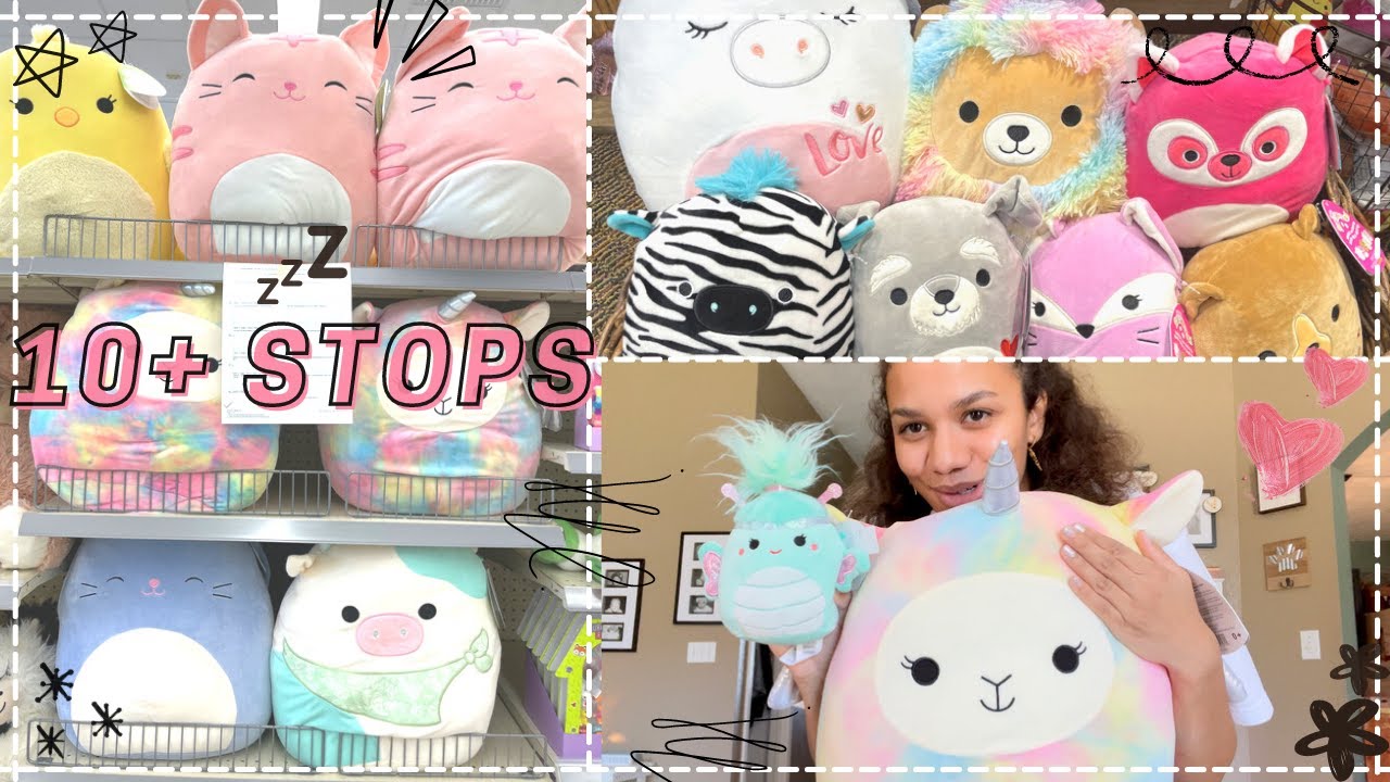 squishmallow hunting vlog - hallmark, claire's, target, walgreens & more!