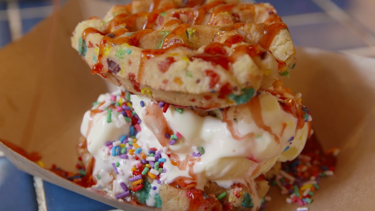 The Cookie Dough Waffle Gelato Sandwich | Delish