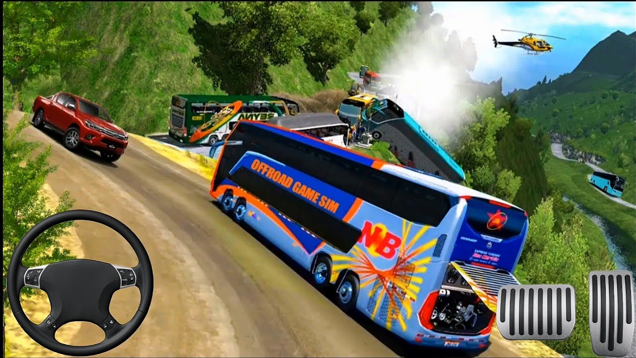 ⛰️Dangerous Mountain Road Bus Driving | Extreme Gameplay #games #trending #gaming 