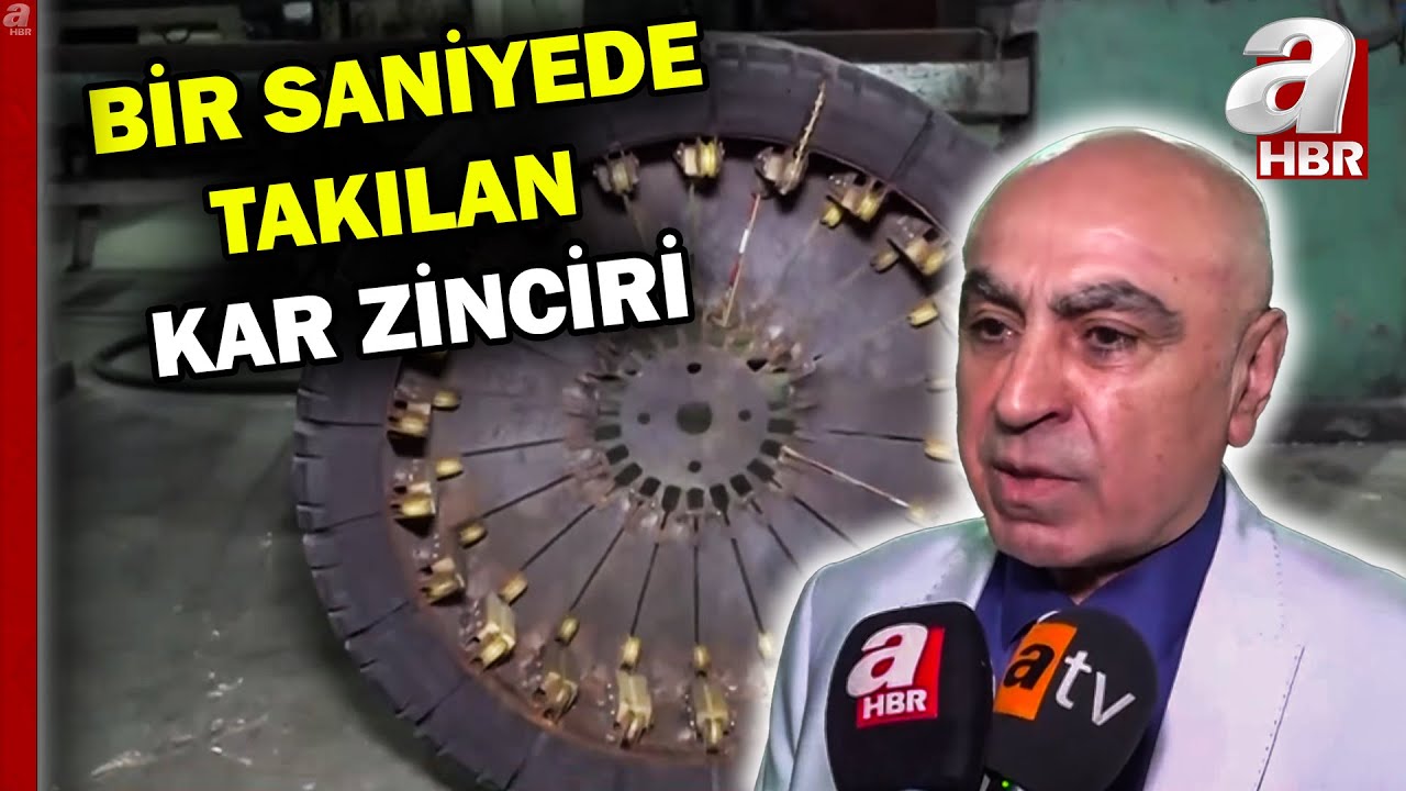 Bir saniyede takılabilen otomatik kar zinciri! Araçtan inmeden tek tuşla... | A Haber