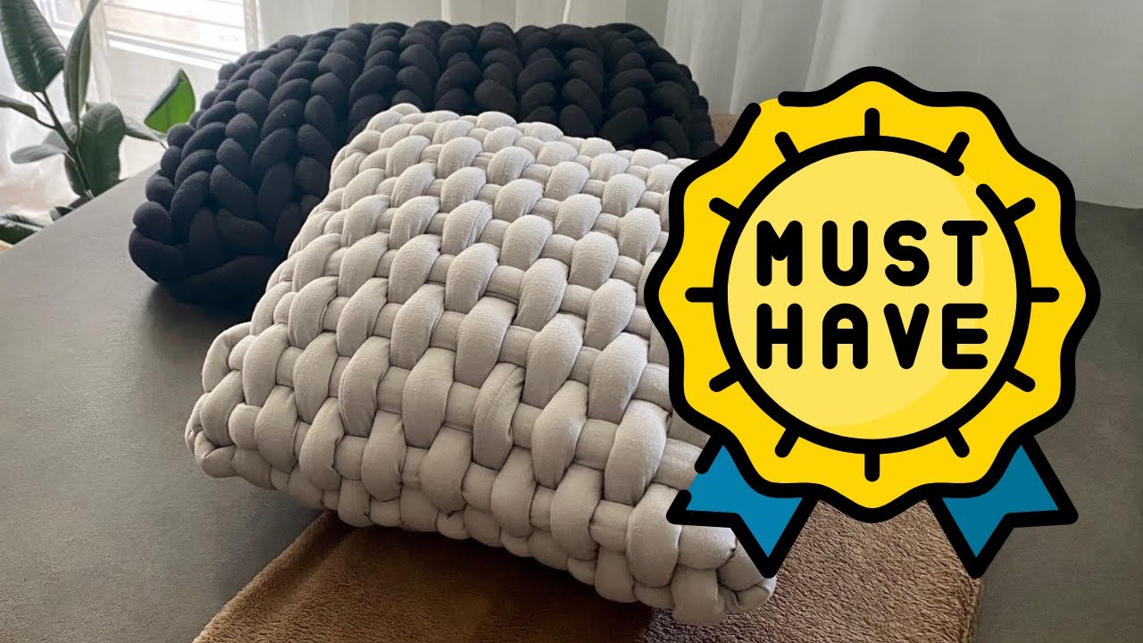 DIY 😍 How To Make Big Chunky Pillow | Braided Pillow Case IDEA | Throw Pillow Style | Cushion Design