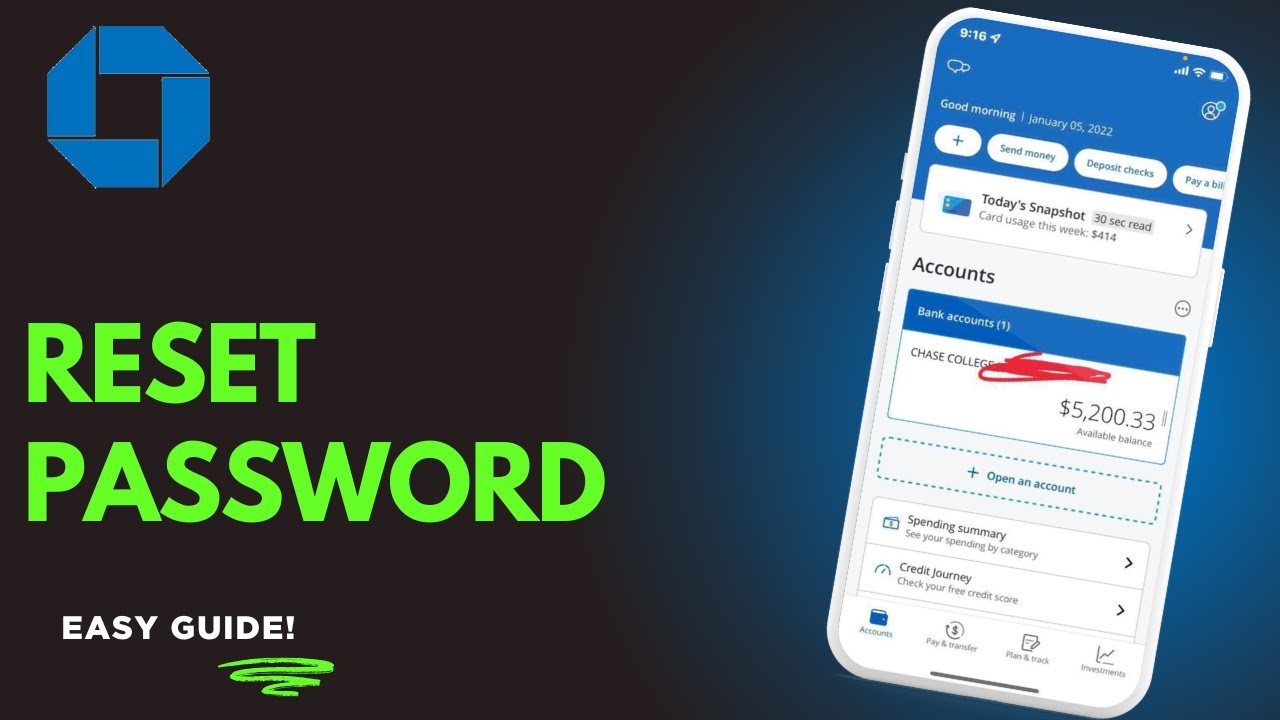 How To Reset Chase Online Banking Password !