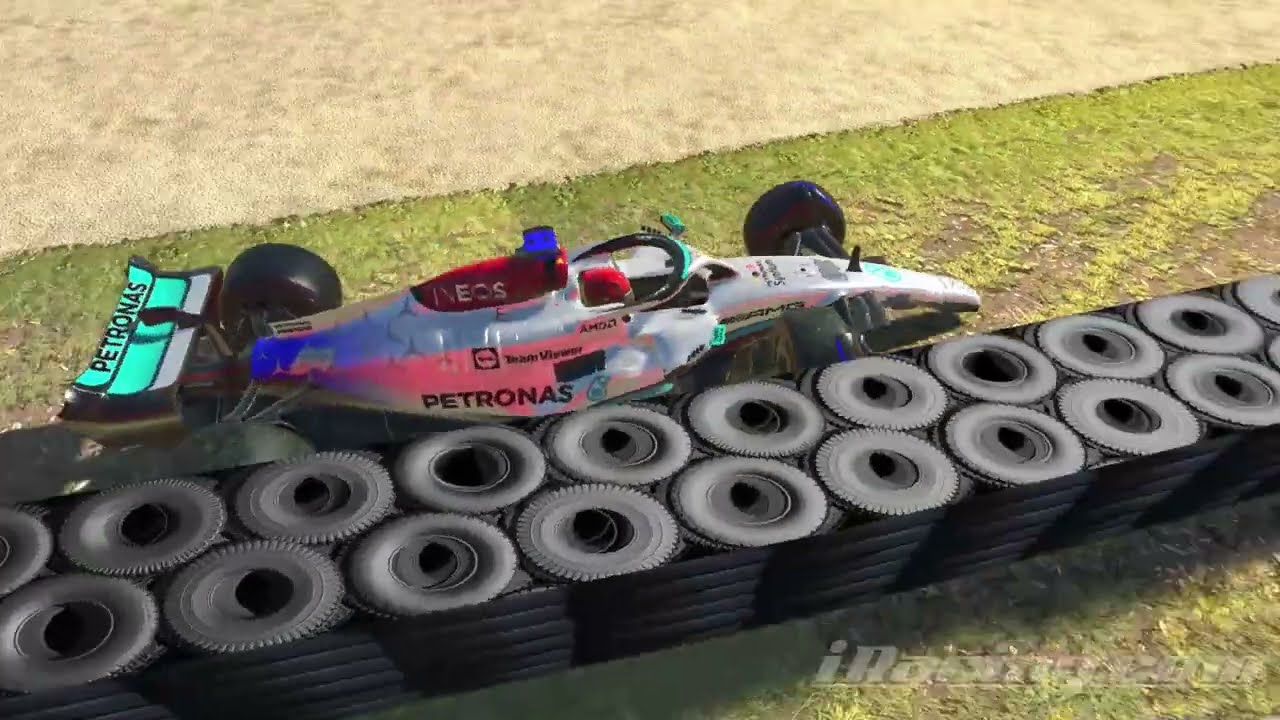 Realistic Mercedes W13 Mega Crash Compilation IRacing