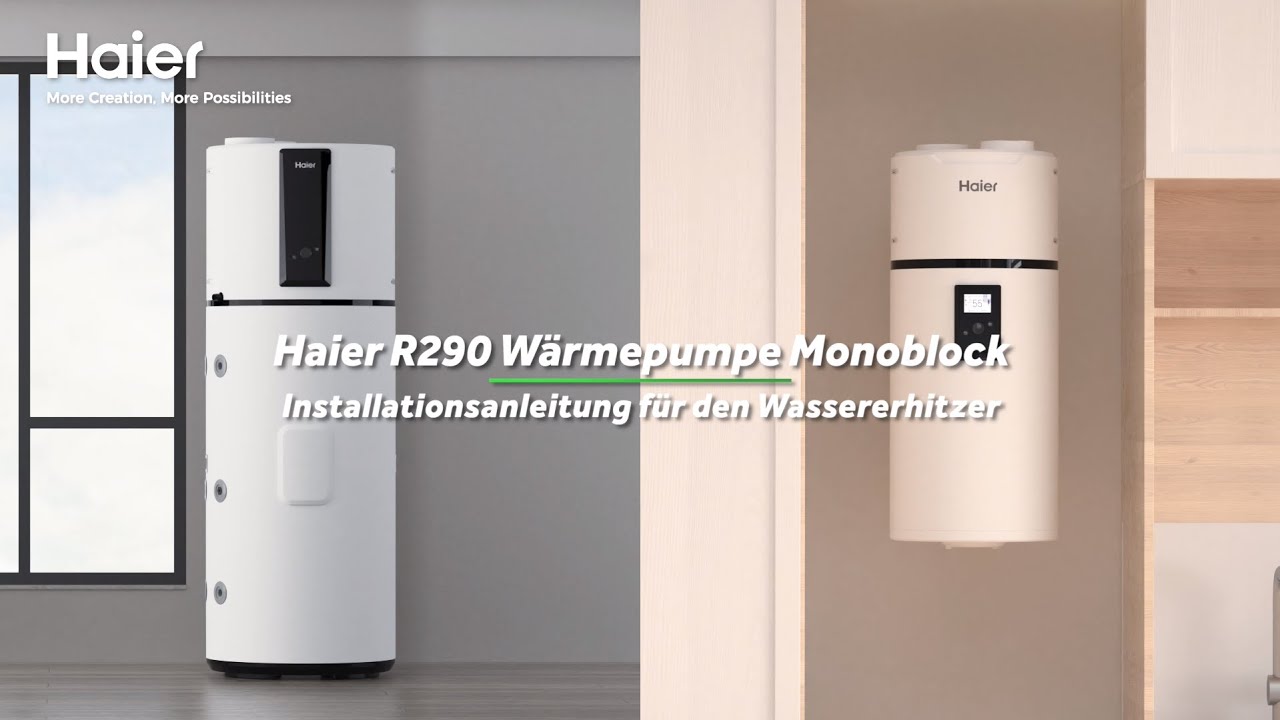 Haier Brauchwasser-Wärmepumpe M7 & M8 – Installationsanleitung (Deutsch)