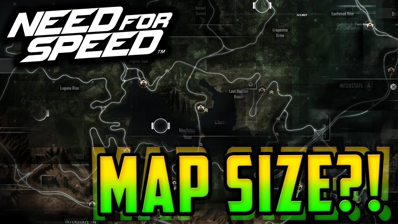 NEED FOR SPEED 2015 GAME - MAP SIZE?! - 2X BIGGER THAN NFS RIVALS!!!
