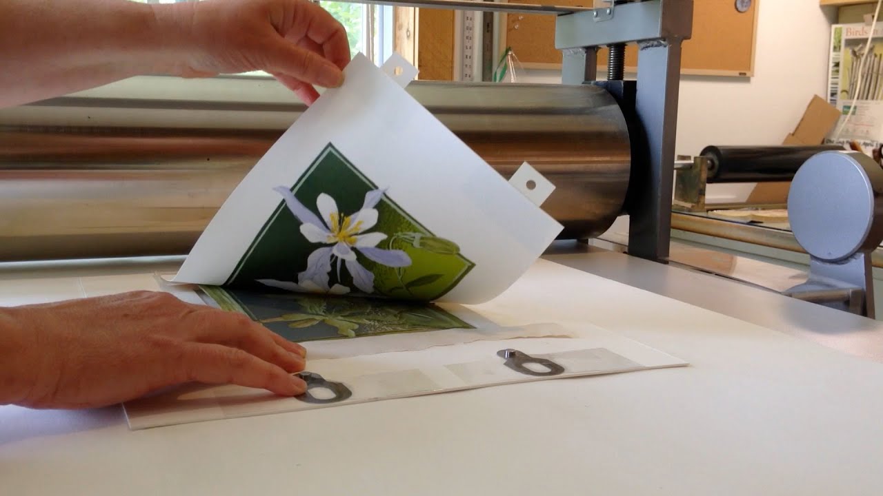 Reduction Linocut Process: Columbine