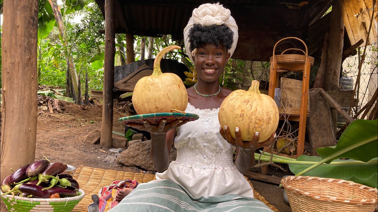 Delicious pumpkin/ made in a traditional way for breakfast / Uganda East Africa
