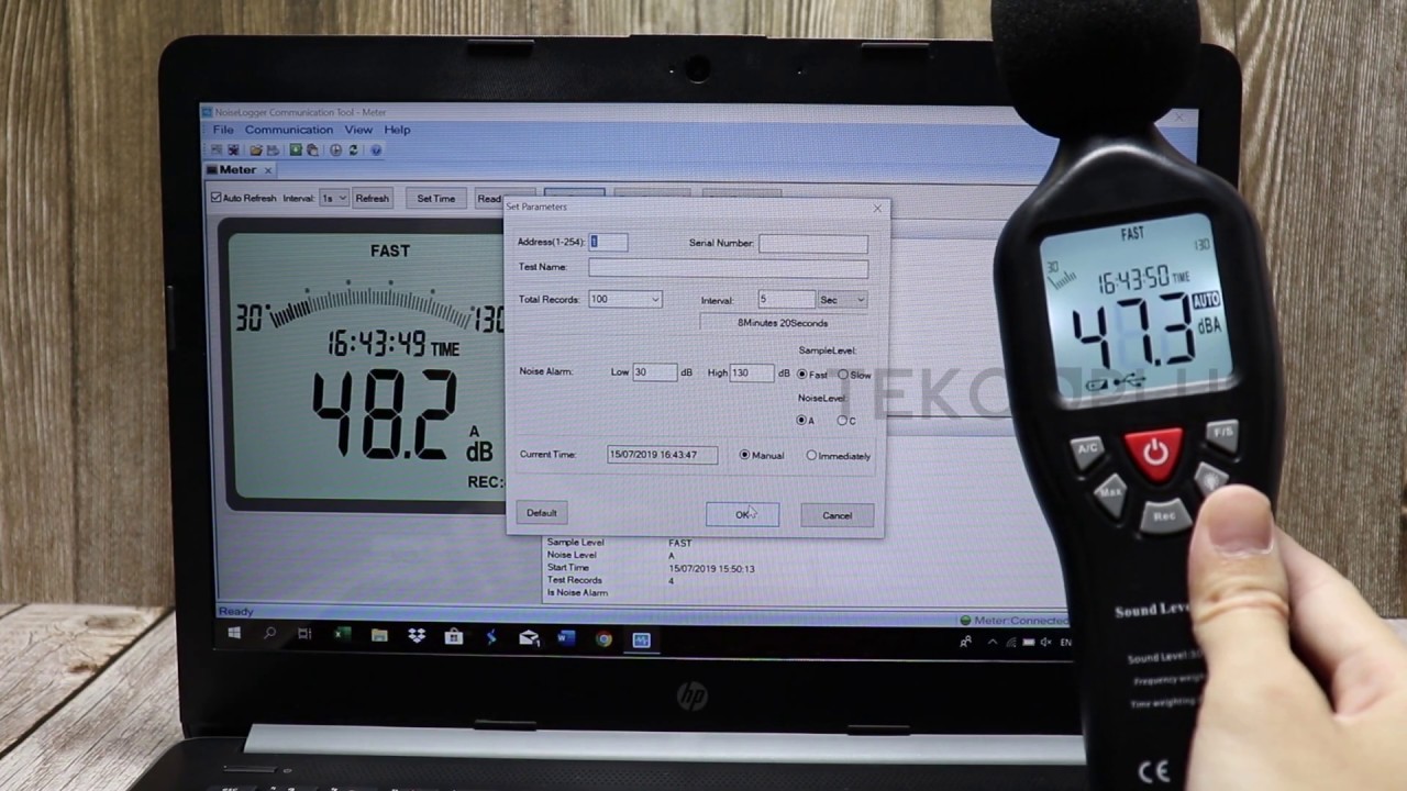 SLM25TK Sound Level Meter with Data Logging Function Measure 30dB~130dB and CD Software