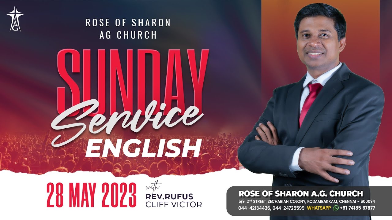 #sundayenglishservice | Rev.C.#rufuscliffvictor| Rev.V#charlesaaron | #rsagchurch