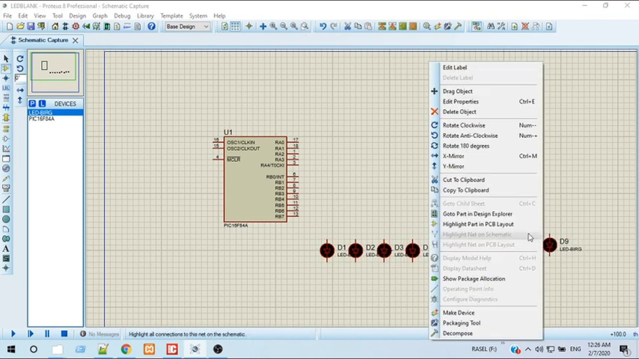 how to make a led blink by mikroc for pic