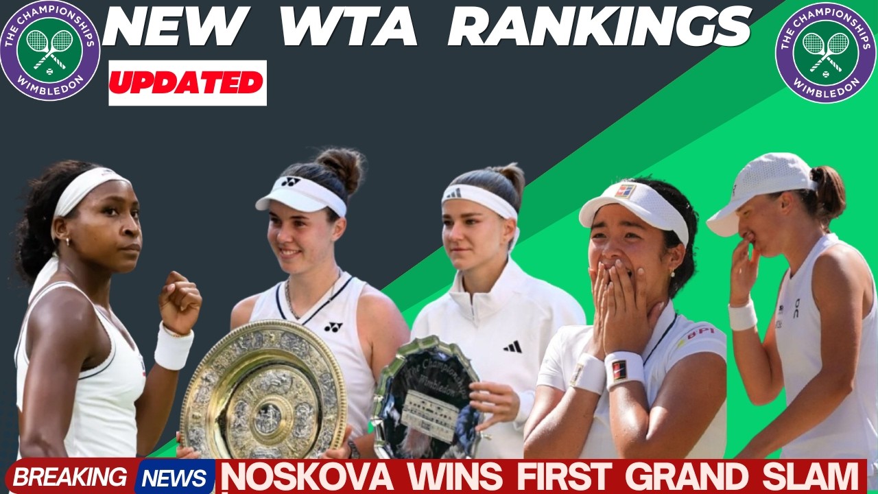 ШОК в новом рейтинге WTA! Носкова выигрывает Уимблдон-2026, Швёнтек ПАДАЕТ, Эала творит ИСТОРИЮ, ...