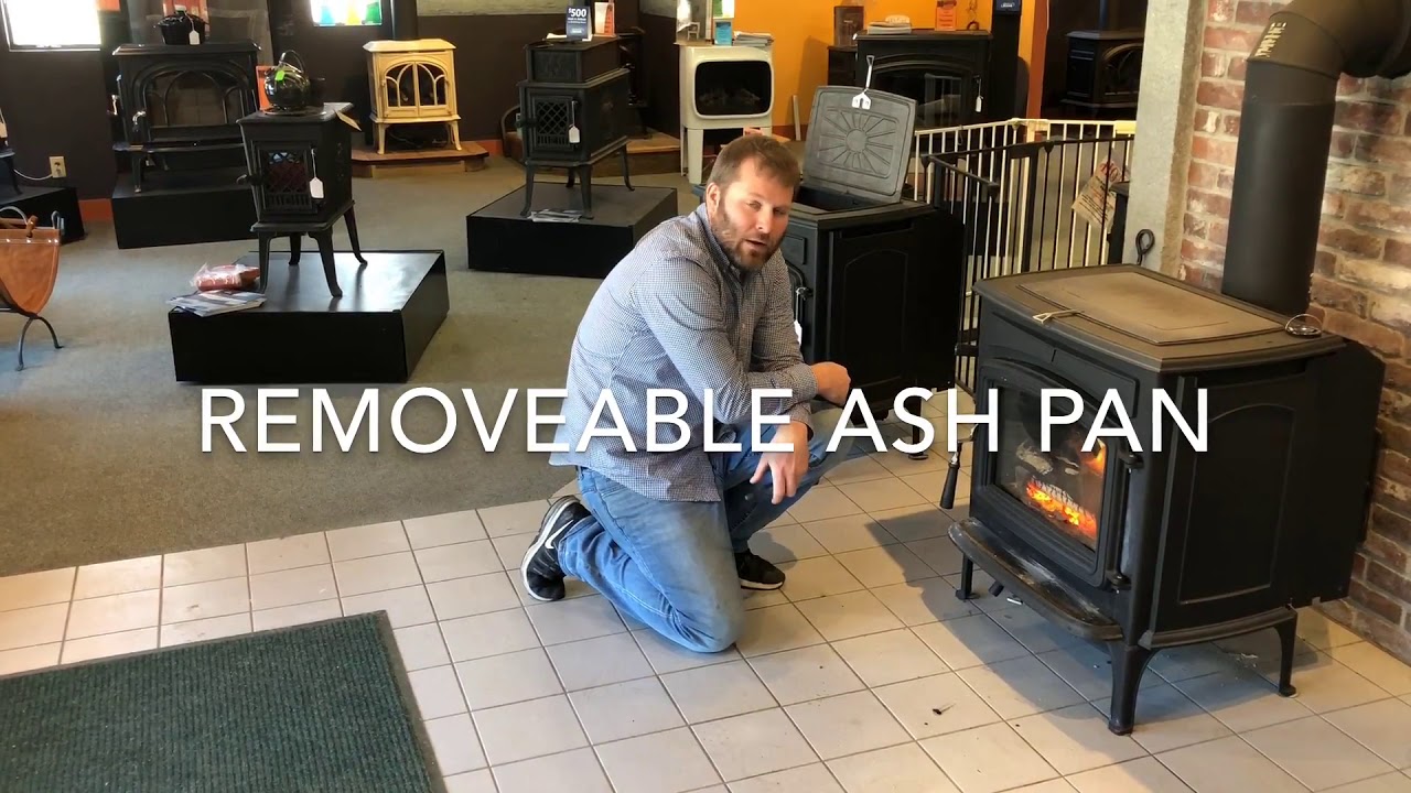 The Jotul F 50 TL Rangeley wood stove at Mazzeo's Stoves & Fireplaces in Rockland, Maine.