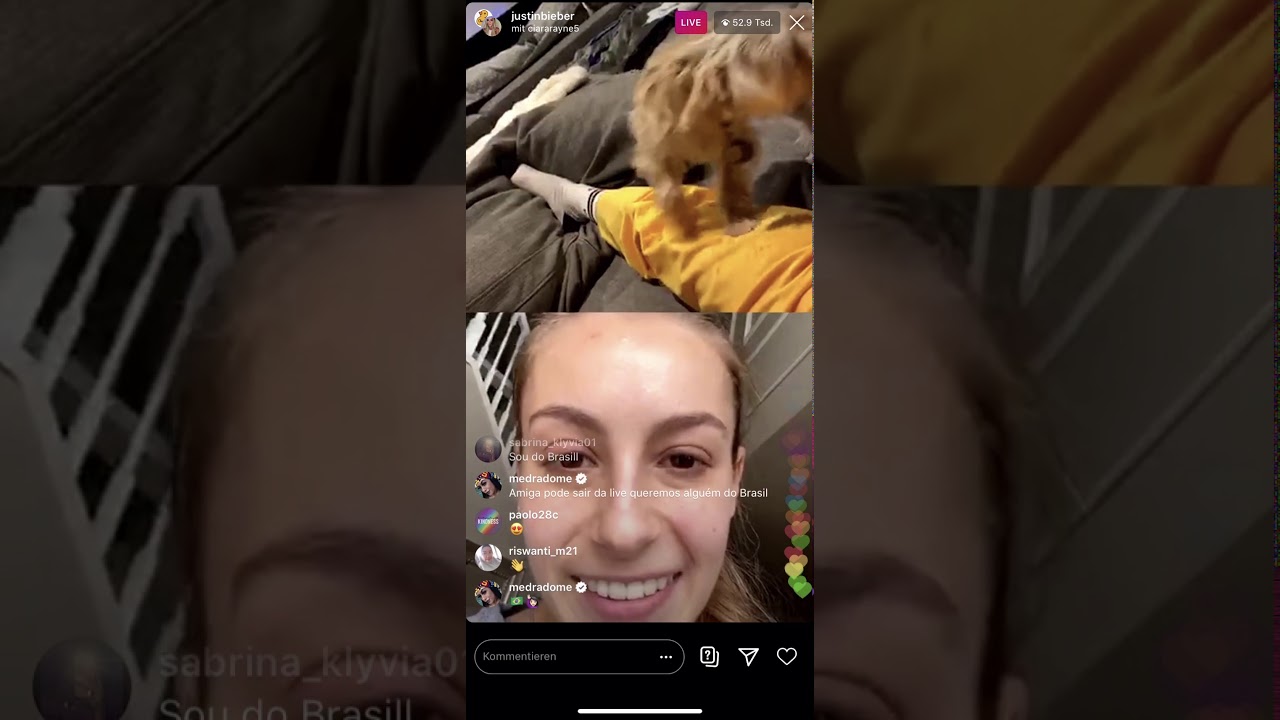 Justin Bieber Livestream Instagram 2