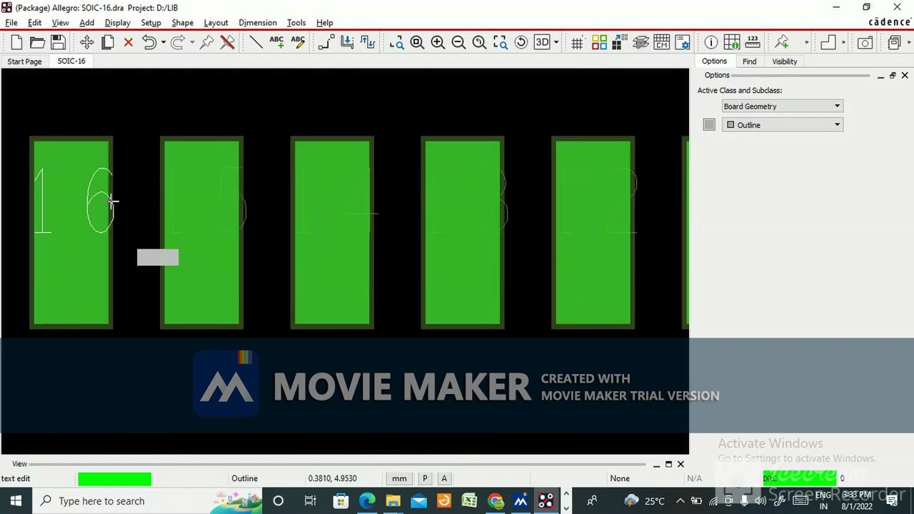 complete footprint creation in ALLEGRO17.4#CADENCE#ALLEGRO17.4(please use headphone volume is low)