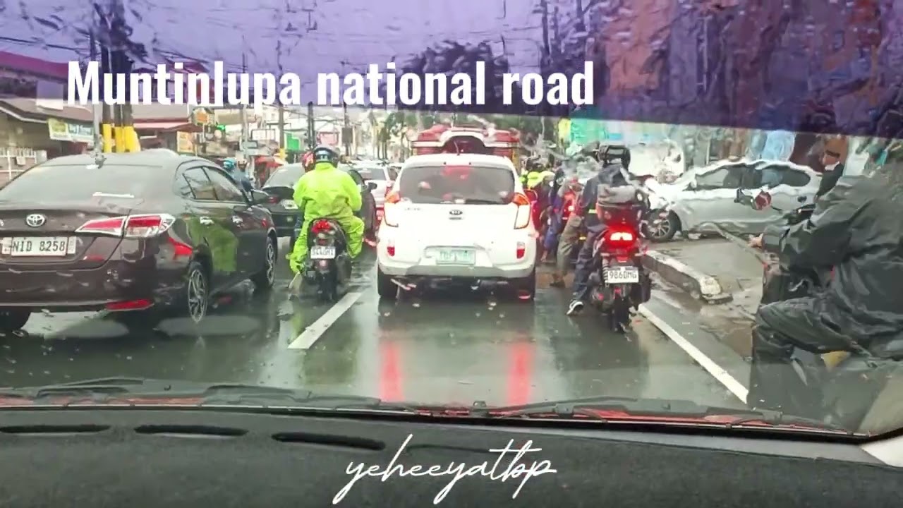RUSH hour Poblacion Muntinlupa to Alabang south station via national road      Sept. 4, 2023 Monday