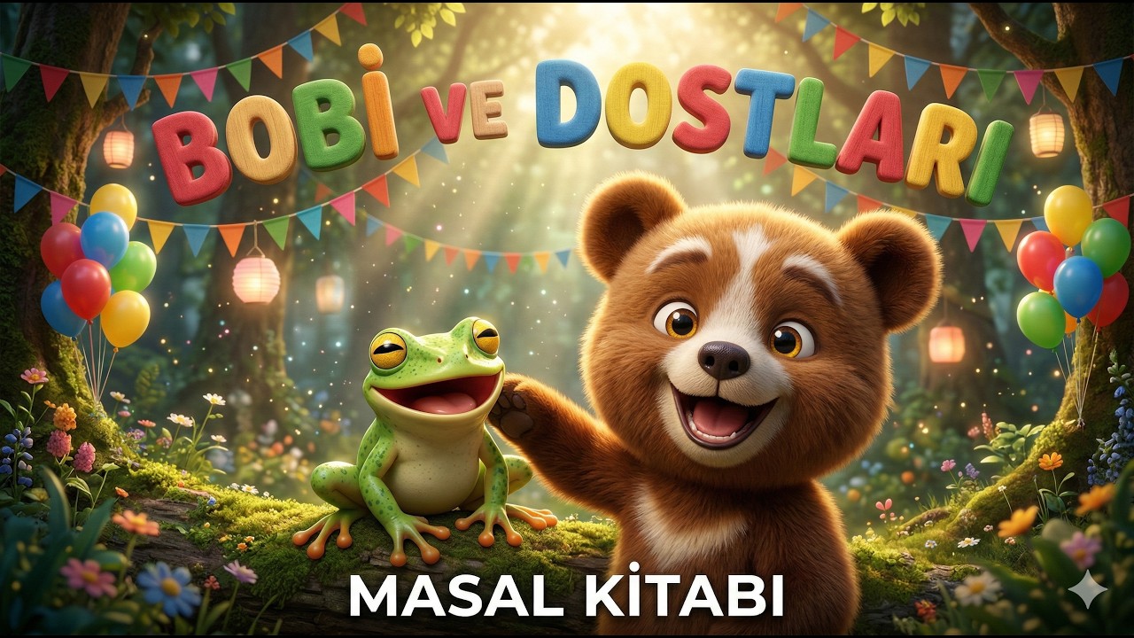 Bobi’nin Festival Heyecanı ve Dostları 🐻🐸 | Çocuklar İçin Masal Kitabı ve Eğitici Masallar