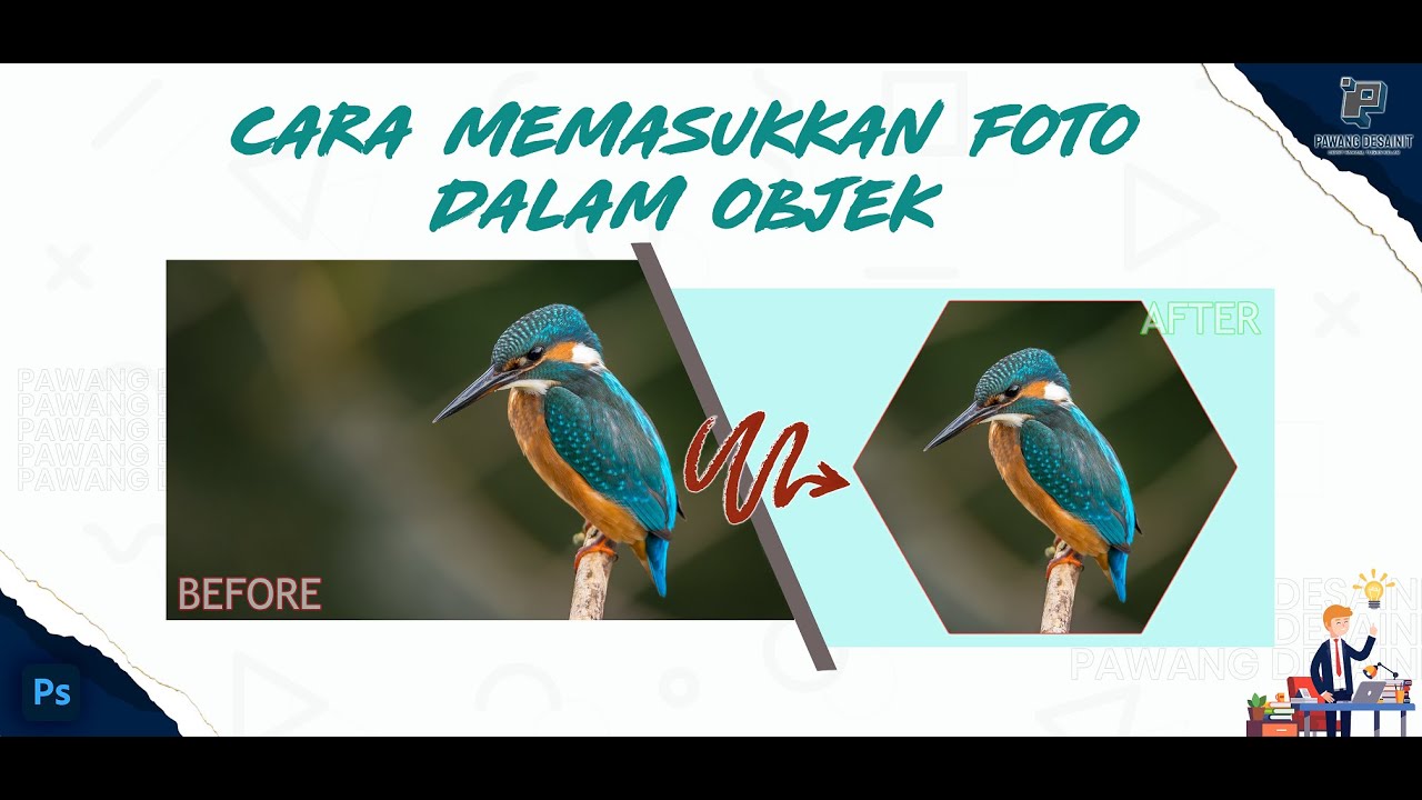 Cara Memasukkan Foto (Gambar) ke Dalam Objek (Shape) dengan Photoshop || Pawang DesainIT