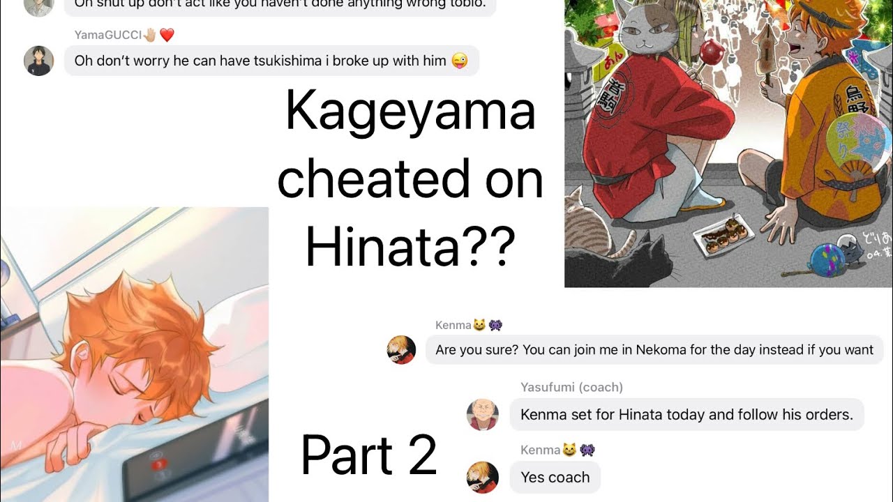Kageyama cheats on Hinata?! | The start on Kenhina? | Part 2/? | Kagetsukki | Haikyu! Texting Story