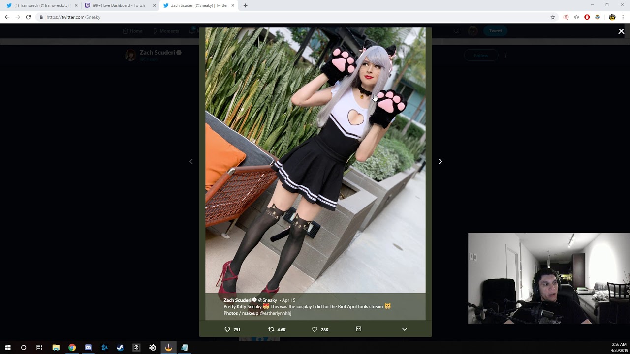 Trainwrecks drops an unpopular opinion about C9 Sneaky's cosplay